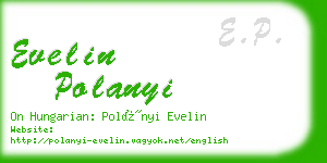 evelin polanyi business card